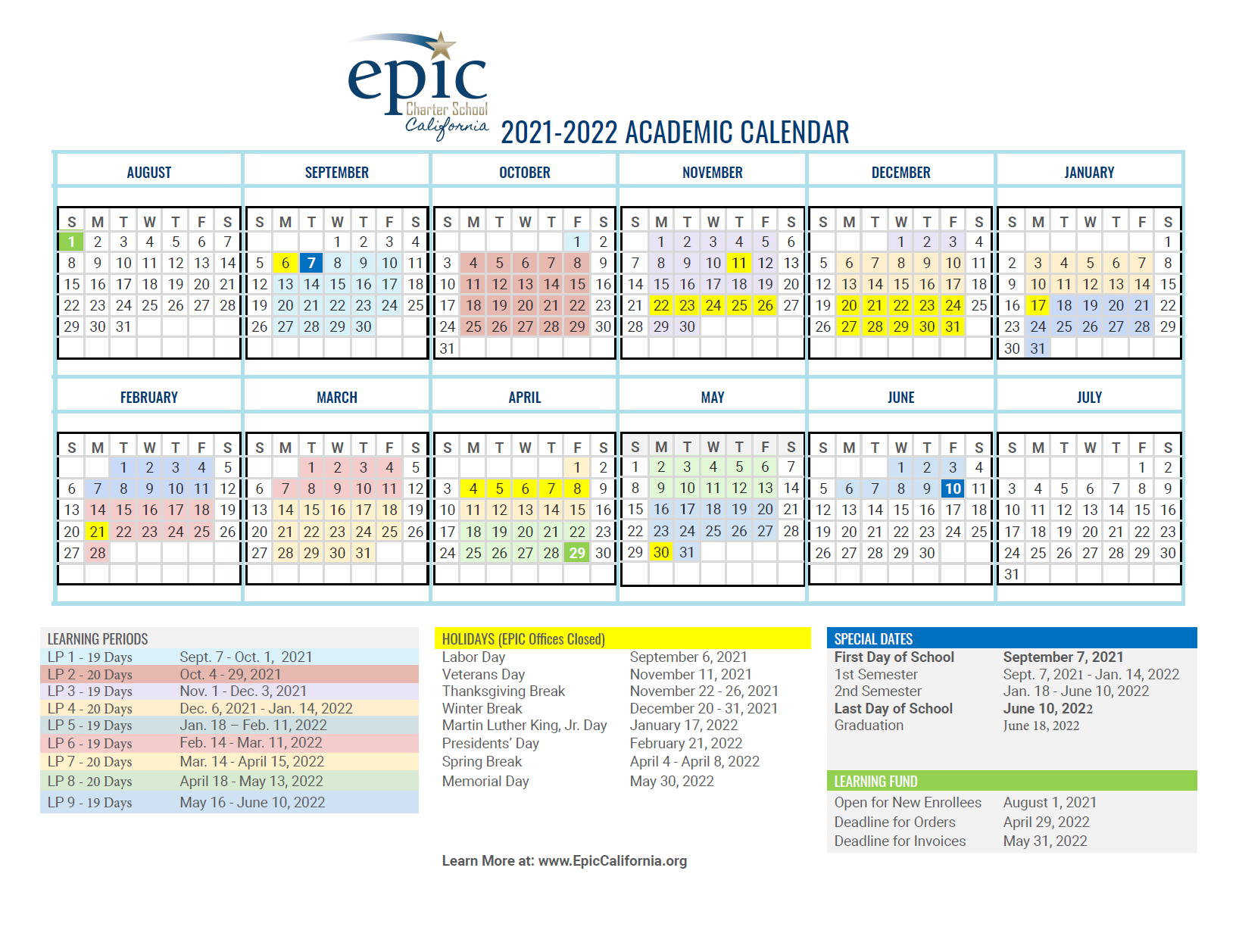 Calendar – EPIC California